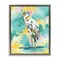 Stupell Industries Blue Modern Crane Framed Floater Canvas Wall Art Design by Michael Willett